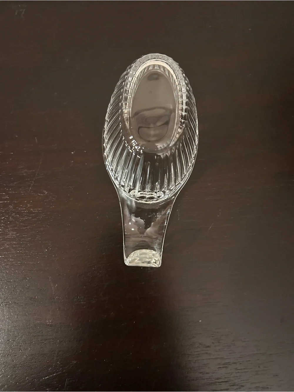 Williams Sonoma Fluted 25% Lead Crystal Gravy Sauce Boat 4 oz excellent